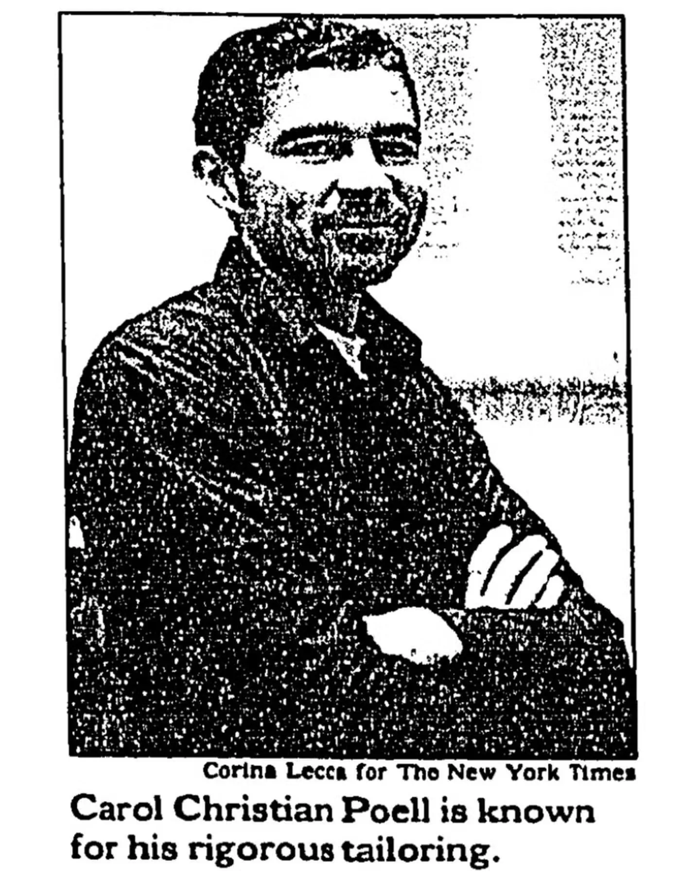 Carol Christian Poell, portrait by Corina Lecca for The New York Times, 1995