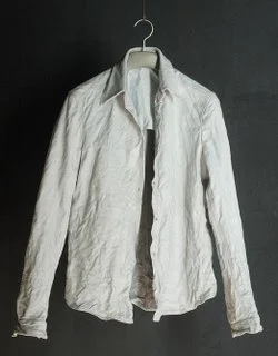 Carpe Diem crushed and washed leather shirt