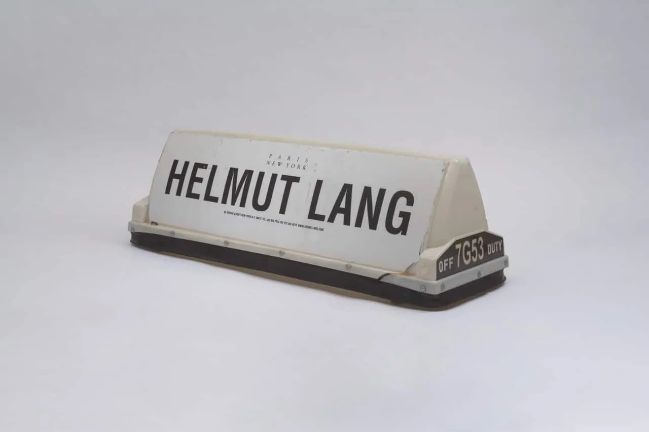Helmut Lang New York City taxi top advertising (1998–2004)